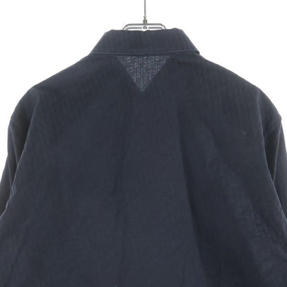 Dior Oak All Over Pattern Cotton Long Sleeve Shirt Black