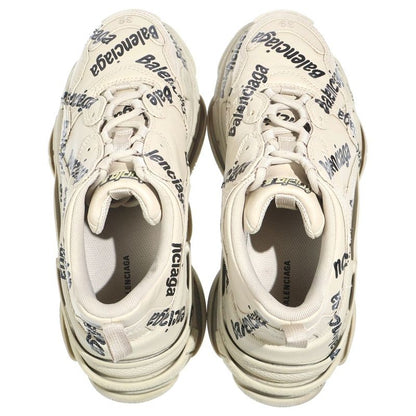 Balenciaga Triple S Logotype Low Cut Sneakers Beige Us9