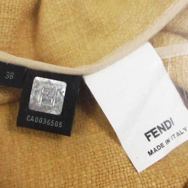 Fendi Short Sleeve No Color Coat 38 Beige
