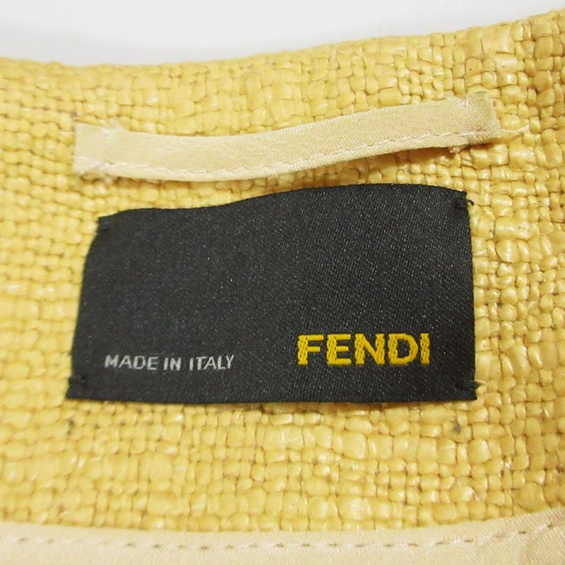 Fendi Short Sleeve No Color Coat 38 Beige