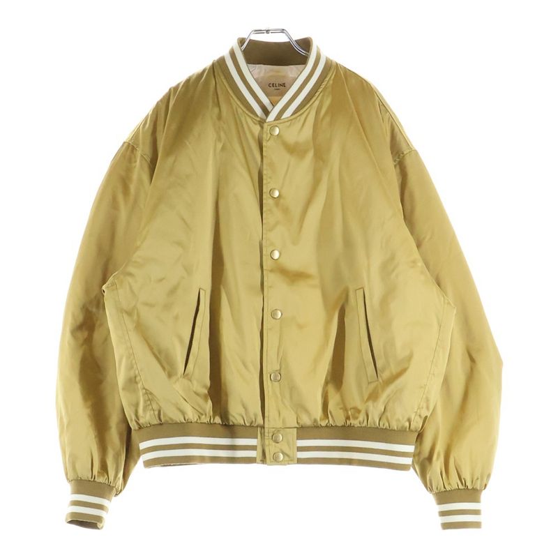 Celine Tiger Satin Teddy Jacket Taiga Embroidery Gold