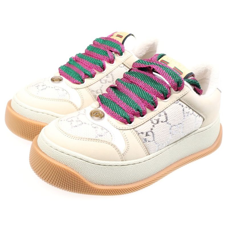 Gucci Screener Sneaker GG Canvas Screener Sneaker Low Cut Beige