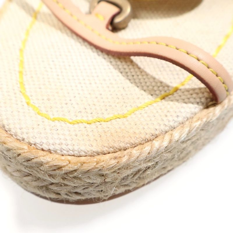 Louis Vuitton Cruise Line Wedge Soles Heels Espadrilles Strap Sandals Shoes