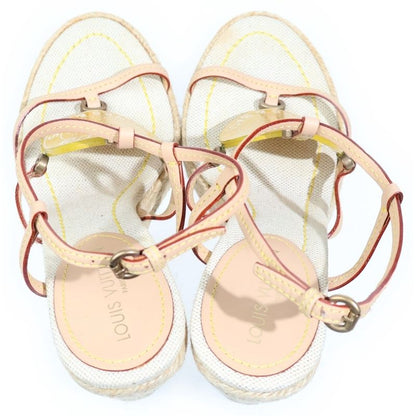 Louis Vuitton Cruise Line Wedge Soles Heels Espadrilles Strap Sandals Shoes
