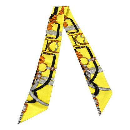 Hermes Grand Manage de Taille Twilly Silk Scarf Yellow