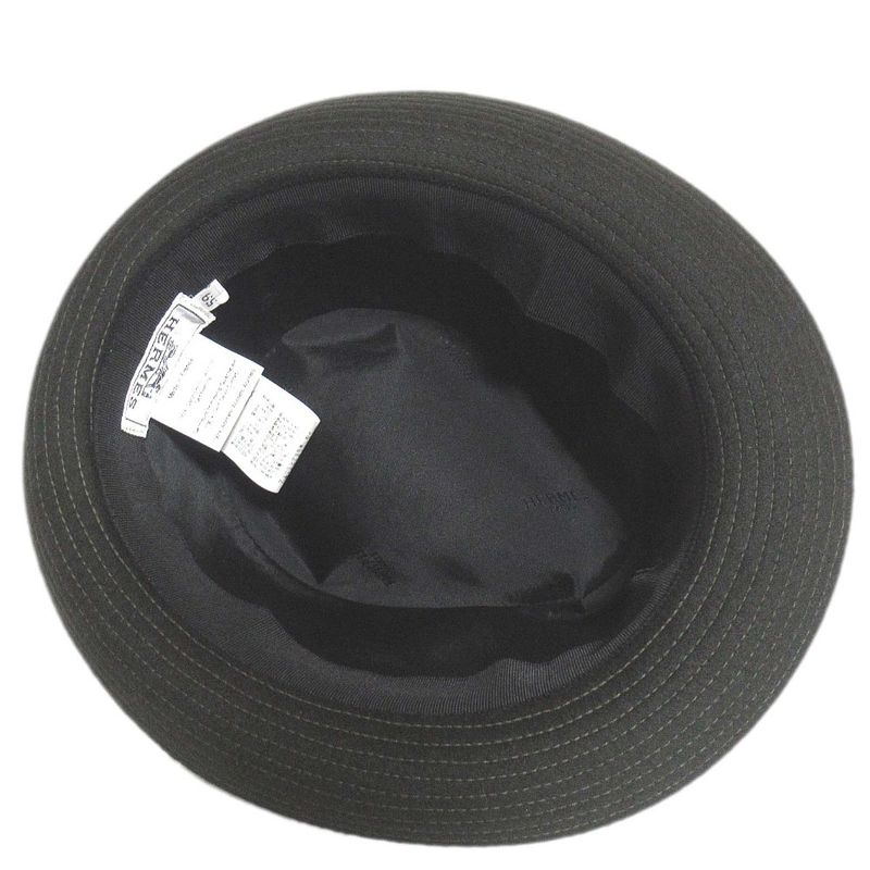 Hermes Cashmere Folded Hat 59 Dark Green