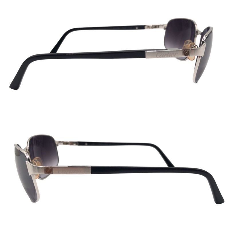 Cartier Santos Silver Black Plastic