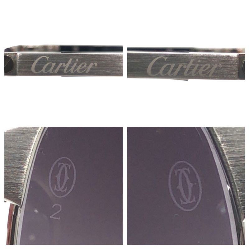 Cartier Santos Silver Black Plastic