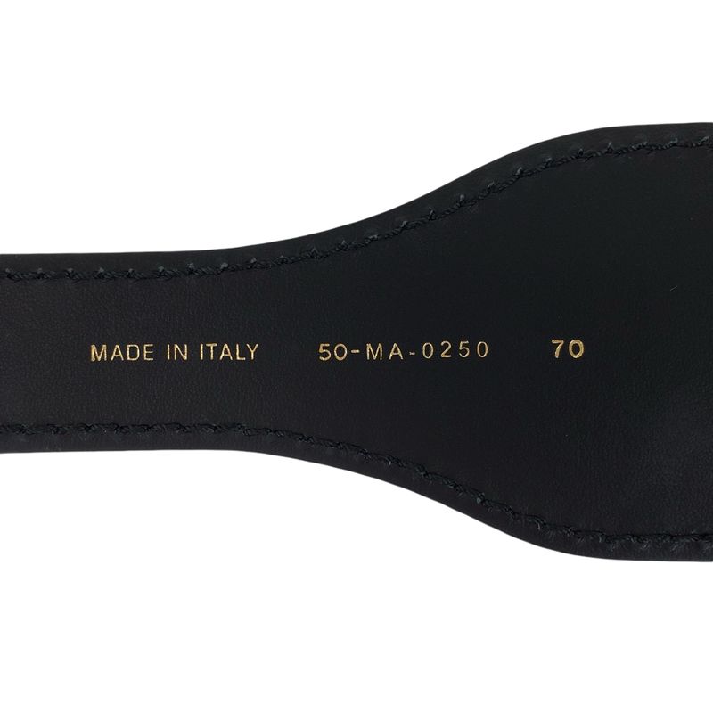 Dior Black Navy Gold Leather 50 MA