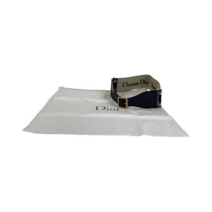 Dior Black Navy Gold Leather 50 MA