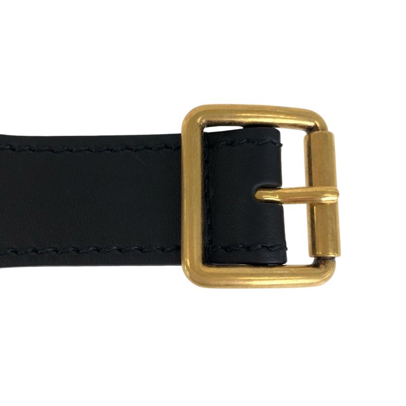 Dior Black Navy Gold Leather 50 MA