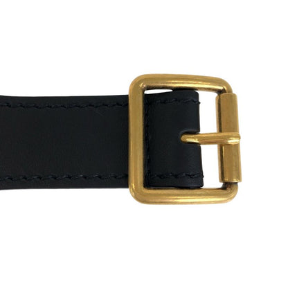 Dior Black Navy Gold Leather 50 MA