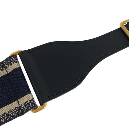 Dior Black Navy Gold Leather 50 MA