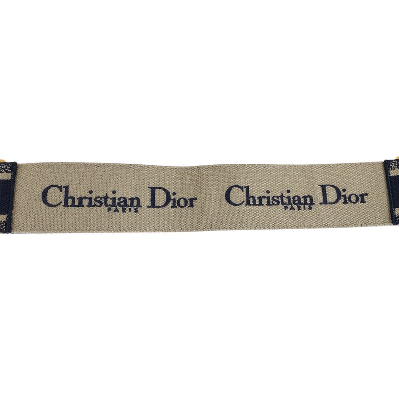 Dior Black Navy Gold Leather 50 MA