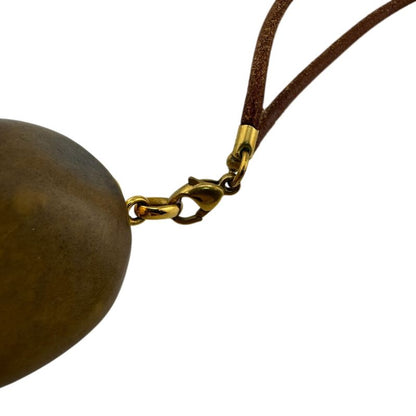 Hermes Necklace Leather Brown