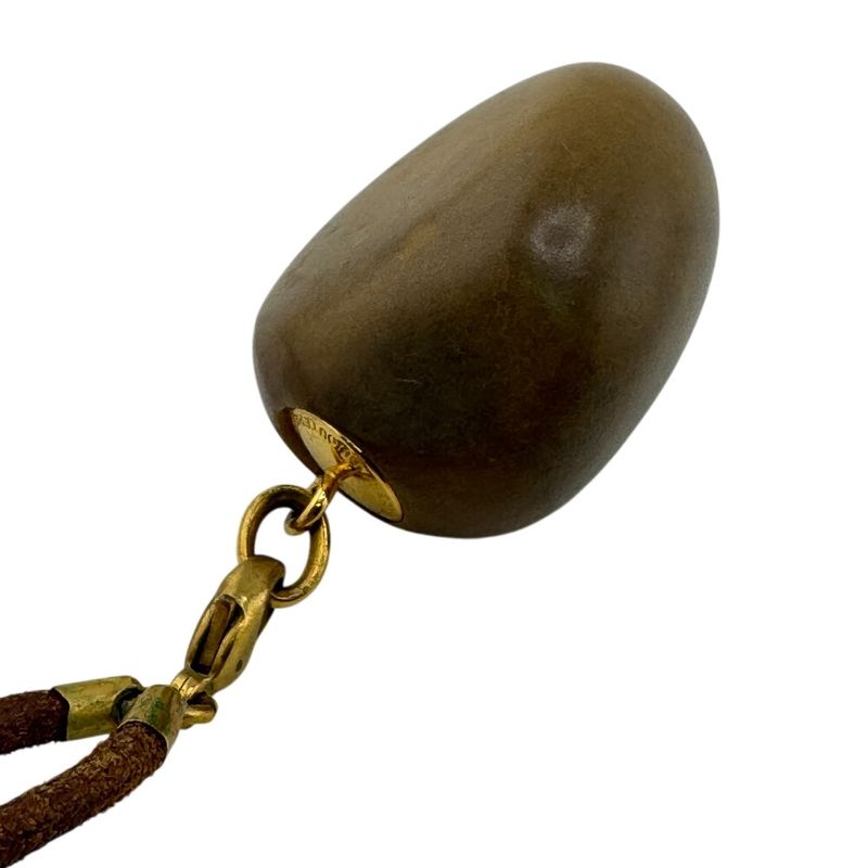 Hermes Necklace Leather Brown