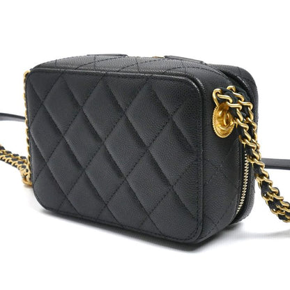 Chanel Mini Camera Bag Chain Black Caviar Leather