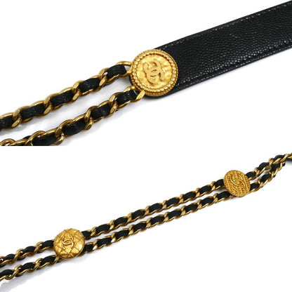 Chanel Mini Camera Bag Chain Black Caviar Leather