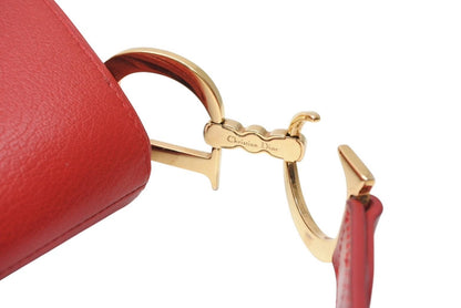Dior Double Saddle Bag Leather Red Gold — view 5