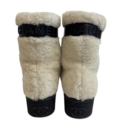 Chanel Short Boots White