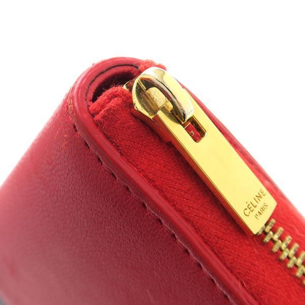 Celine Zip Wallet Red