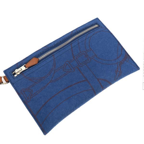 Hermes Karimi MM Leather Blue