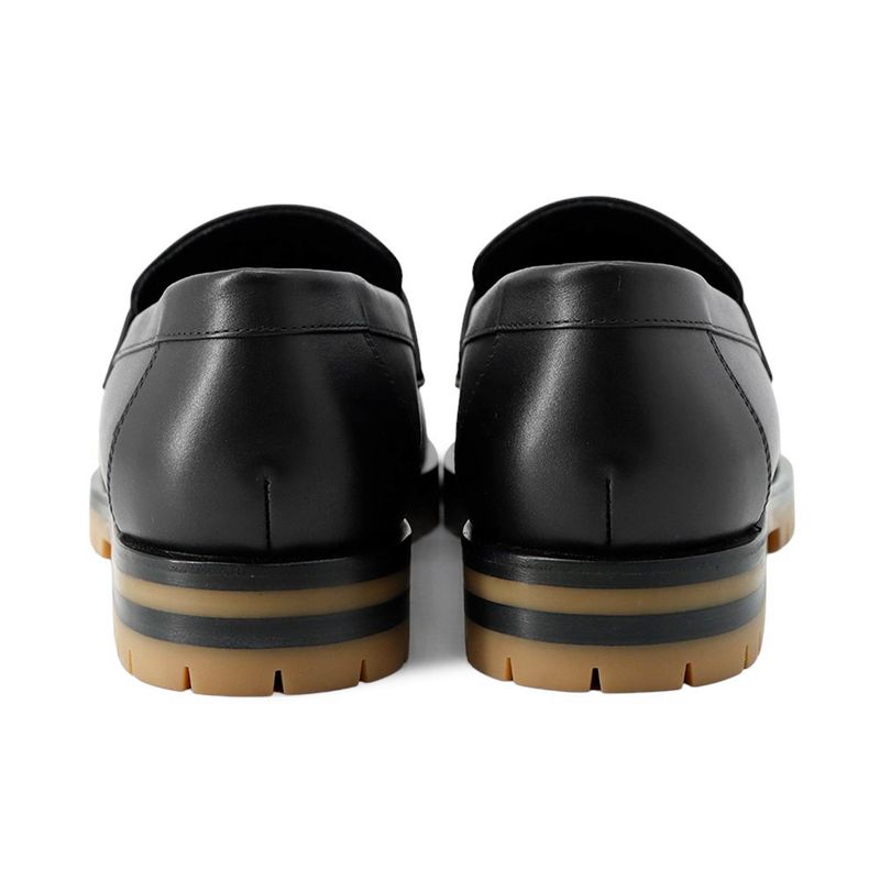Hermes Moccasins Faubourg Leather 38 Shoes Black