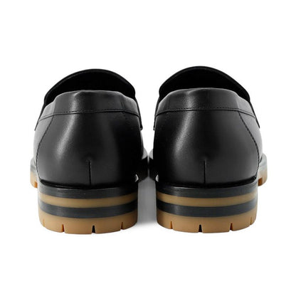 Hermes Moccasins Faubourg Leather 38 Shoes Black