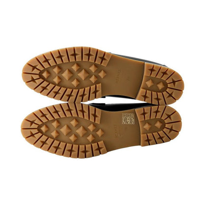 Hermes Moccasins Faubourg Leather 38 Shoes Black