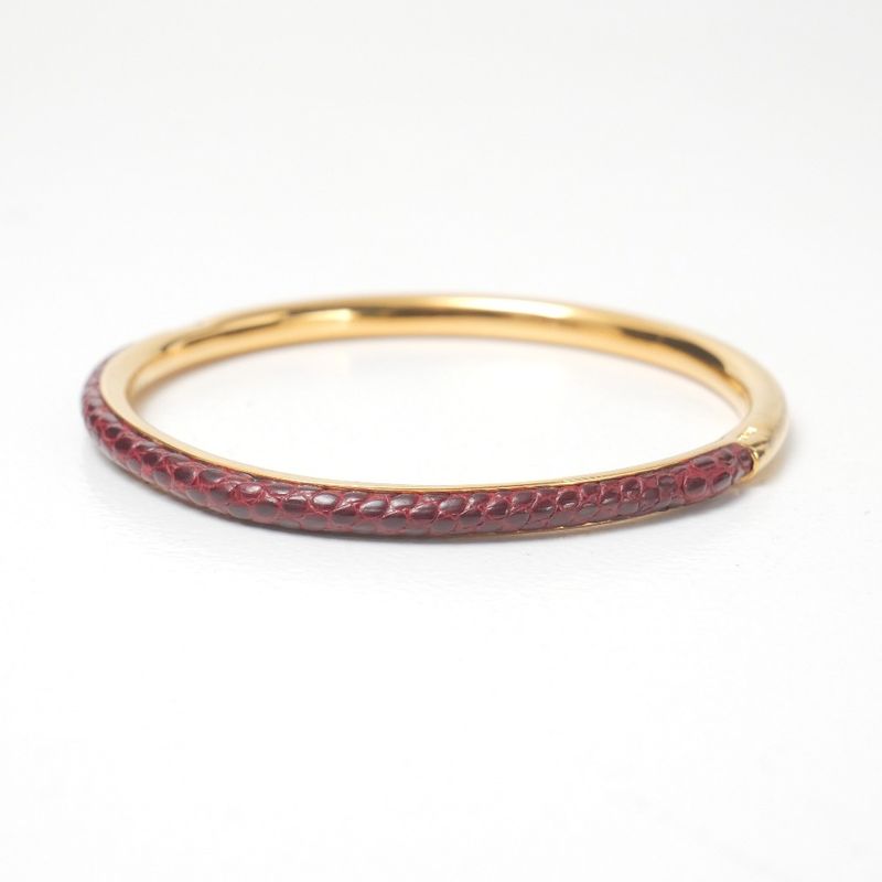 Gucci Bangle GG Bracelet Leather Gold