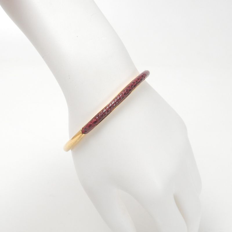 Gucci Bangle GG Bracelet Leather Gold
