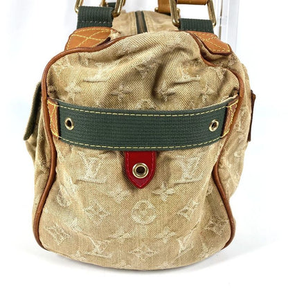 Louis Vuitton Shoulder Bag Squirrel Monogram Denim Khaki