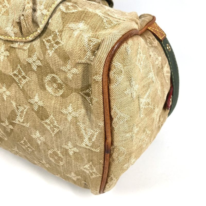 Louis Vuitton Shoulder Bag Squirrel Monogram Denim Khaki