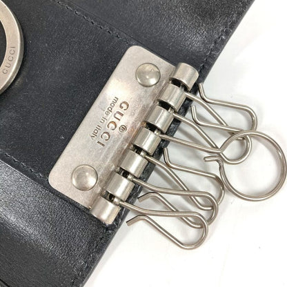 Gucci Key Case GG Logo Leather Black