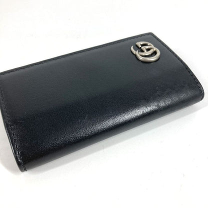 Gucci Key Case GG Logo Leather Black