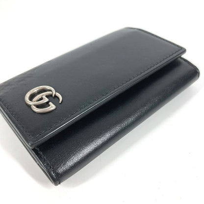 Gucci Key Case GG Logo Leather Black