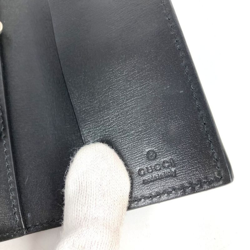 Gucci Key Case GG Logo Leather Black
