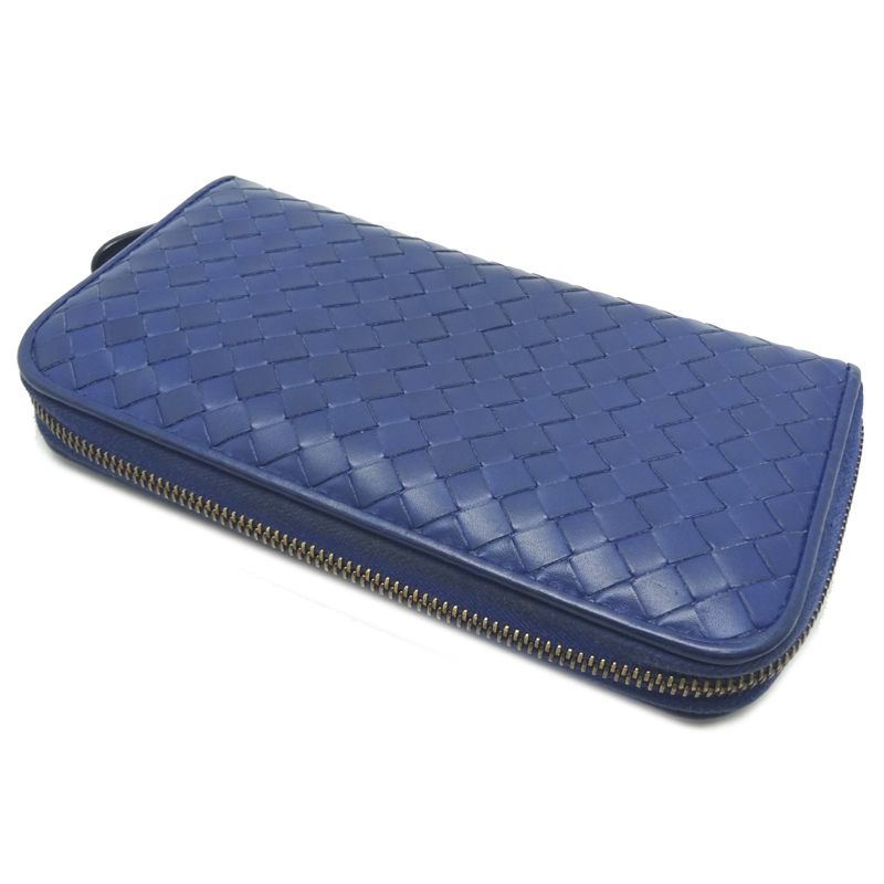 Bottega Veneta Long Wallet Leather Blue