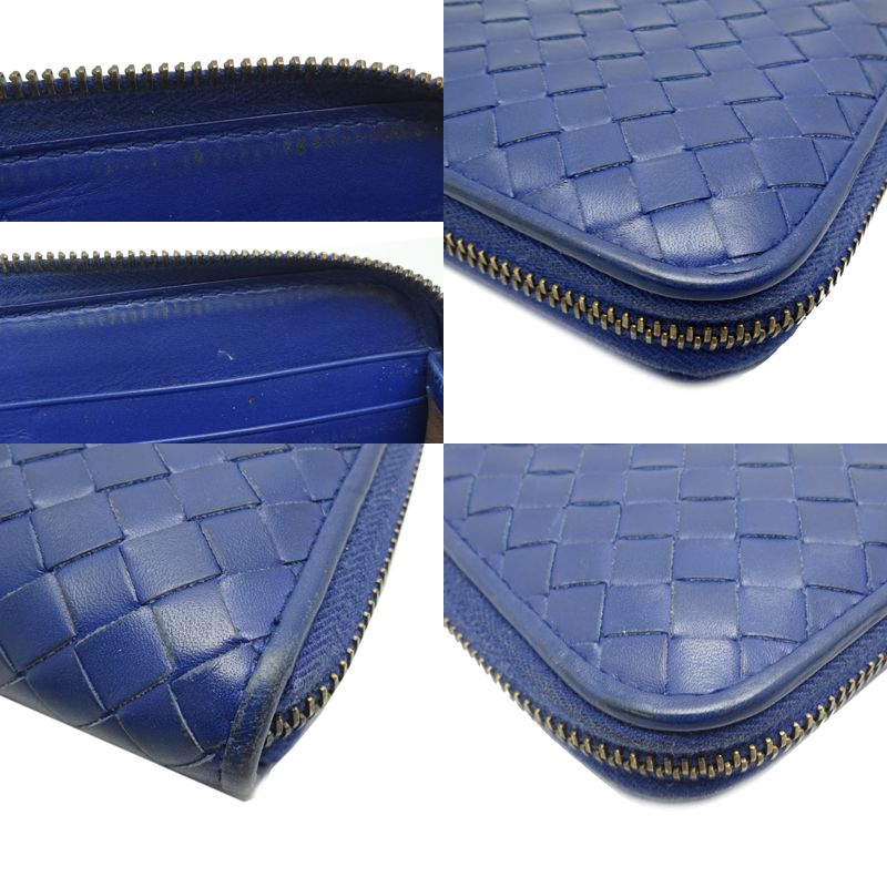 Bottega Veneta Long Wallet Leather Blue