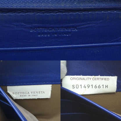 Bottega Veneta Long Wallet Leather Blue
