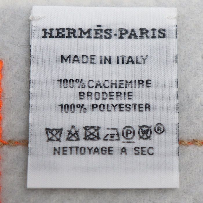 Hermes Grand Brode Berlin Muffler Gray Grid Nord 01 Scarf