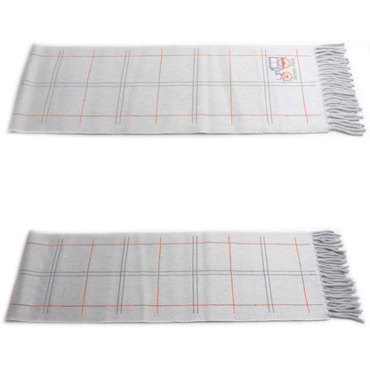 Hermes Grand Brode Berlin Muffler Gray Grid Nord 01 Scarf