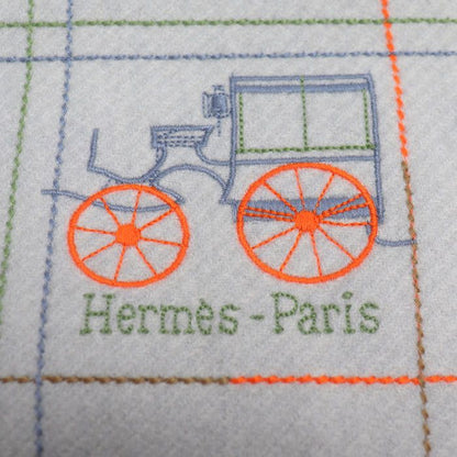 Hermes Grand Brode Berlin Muffler Gray Grid Nord 01 Scarf