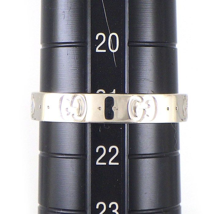 Gucci Ring Icon Slim Interlocking GG Logo 18K White Gold