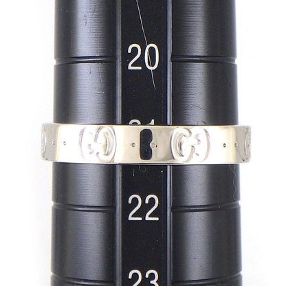 Gucci Ring Icon Slim Interlocking GG Logo 18K White Gold