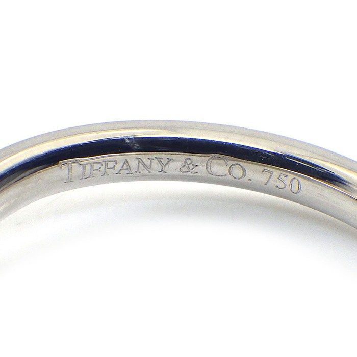 Tiffany & Co. Ring Cubed Band Points Diamond 18K White Gold