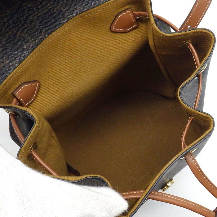 Celine Backpack Bonnie Tan Triomphe Canvas Calfskin