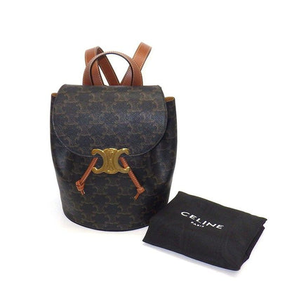 Celine Backpack Bonnie Tan Triomphe Canvas Calfskin