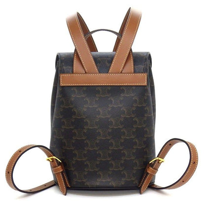 Celine Backpack Bonnie Tan Triomphe Canvas Calfskin