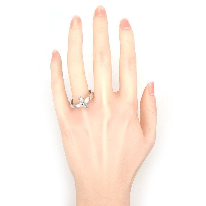 Tiffany & Co. Ring T One Wide 18K White Gold